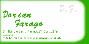 dorian farago business card
